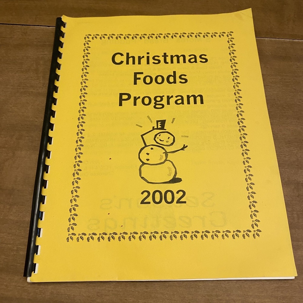 Christmas Food Program Cookbook 2003 Cherokee County 4H Keys Tahlequah Oklahoma
